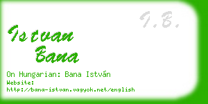 istvan bana business card